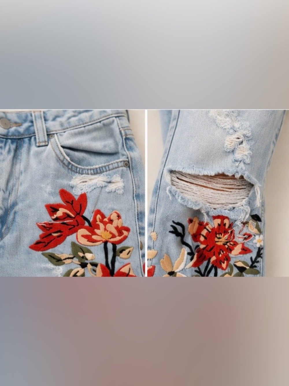 Embroidered Jeans - Picture 4 of 5